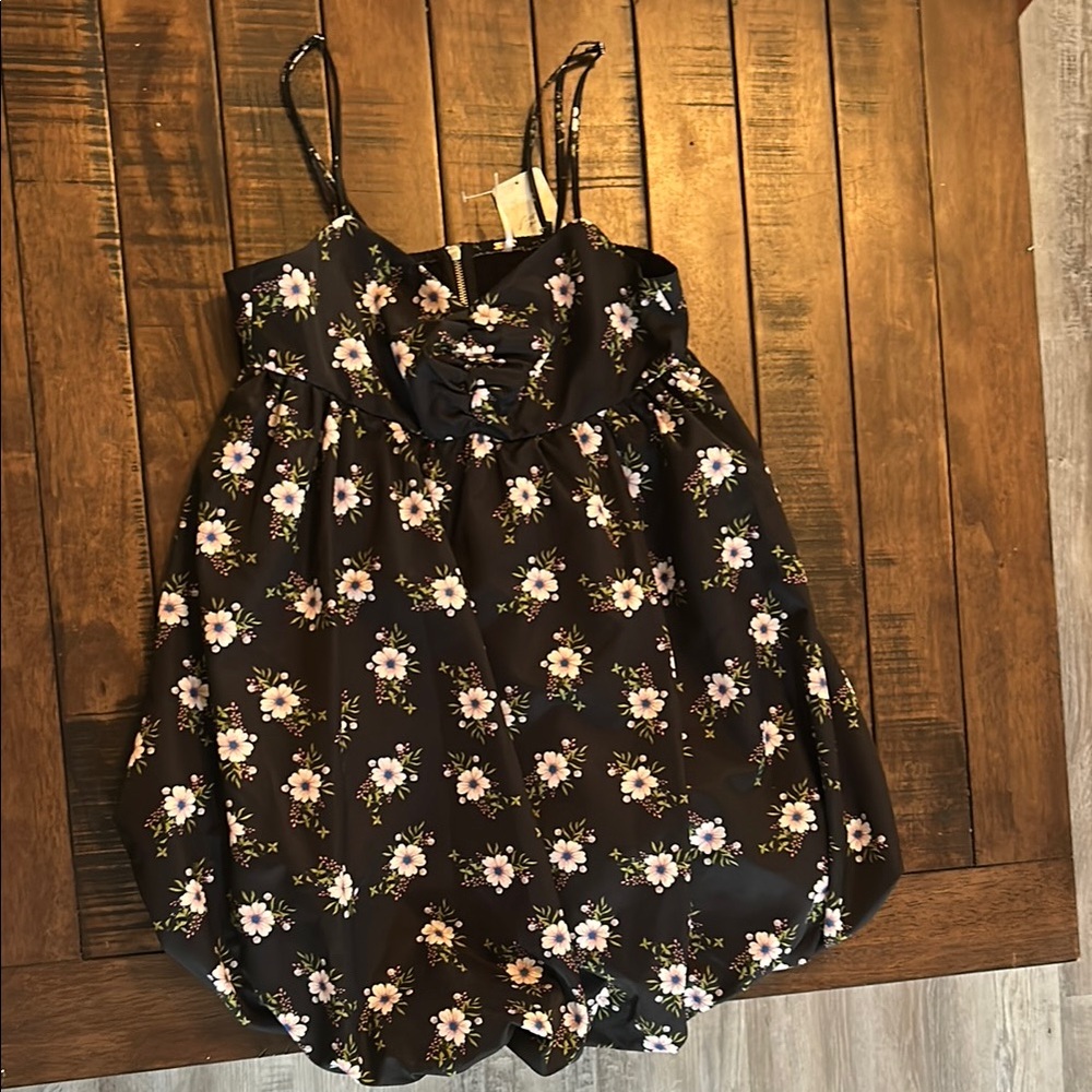 Free People Black Floral Dress